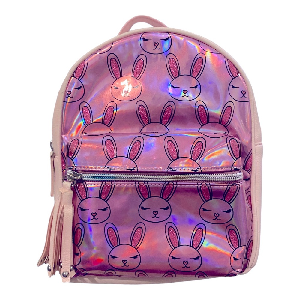 OMG Accessories Bunny Rabbit Iridescent Pink Backpack - Picture 2 of 9